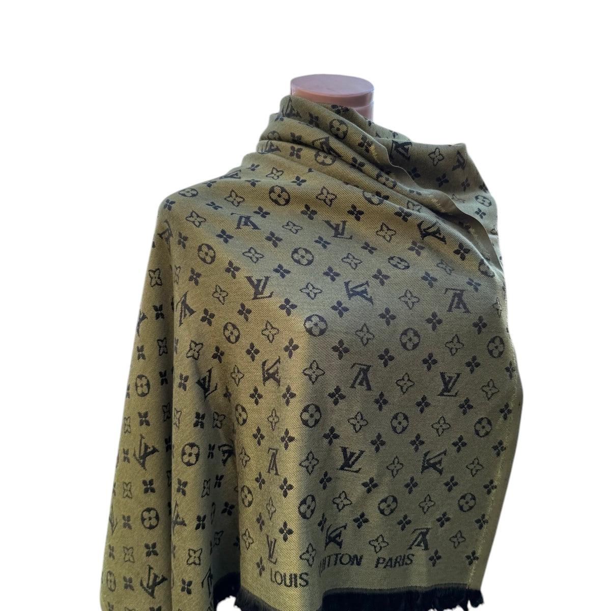 Cotton Shawl - Green & Black