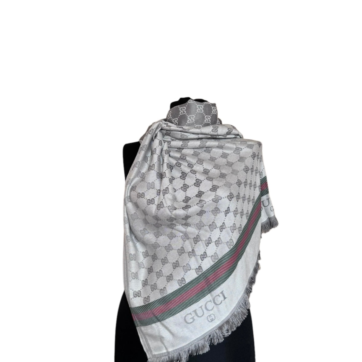 Cotton Shawl - Silver & Grey