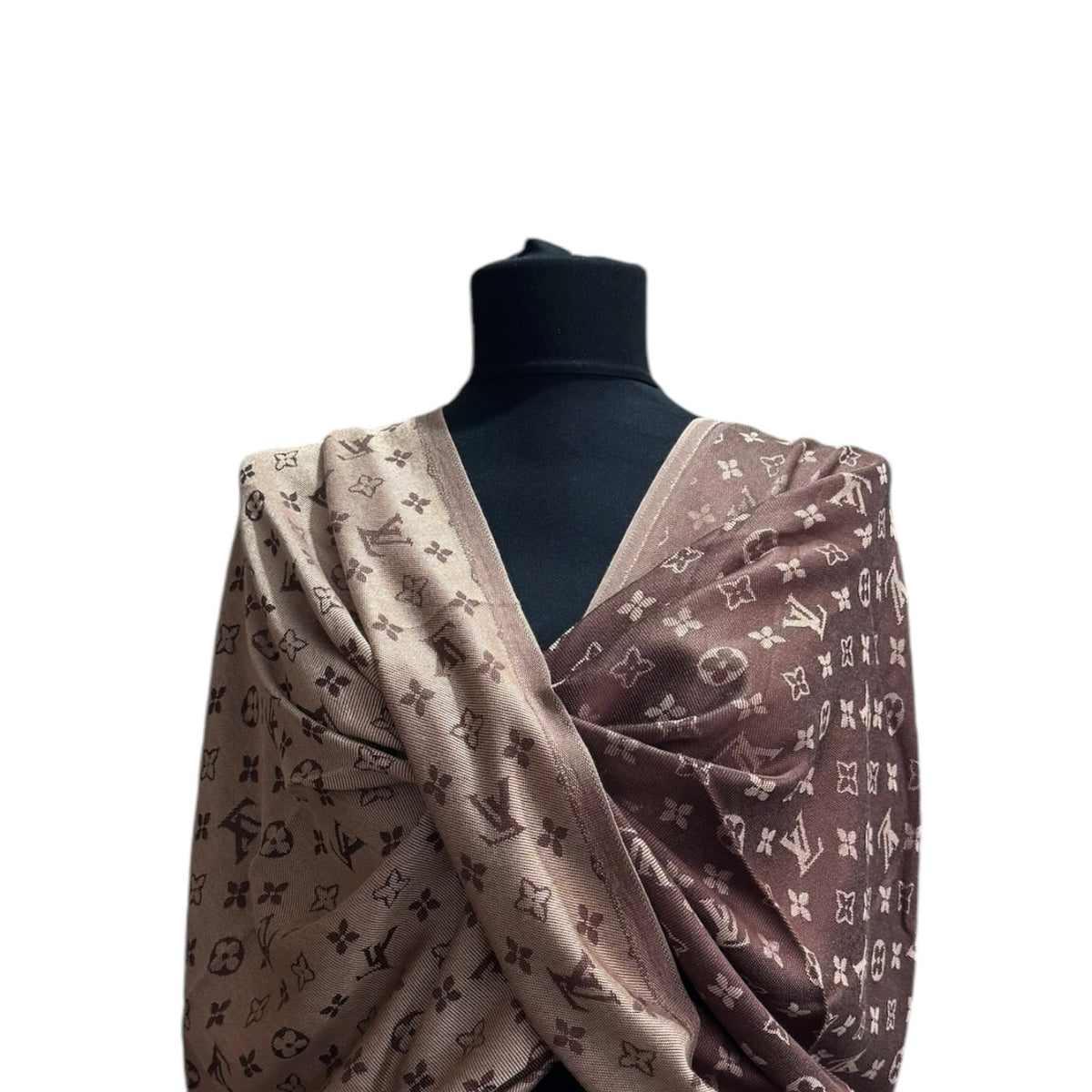Cotton Shawl - Brown & Tan