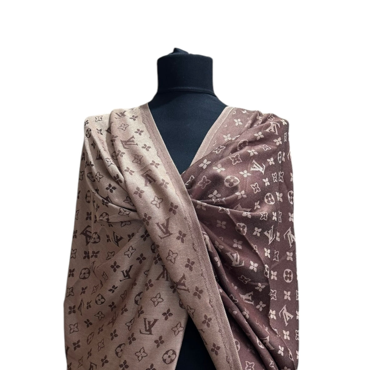 Cotton Shawl - Brown & Tan