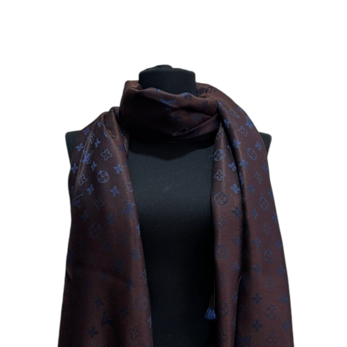 Cotton Shawl - Burgundy & Blue