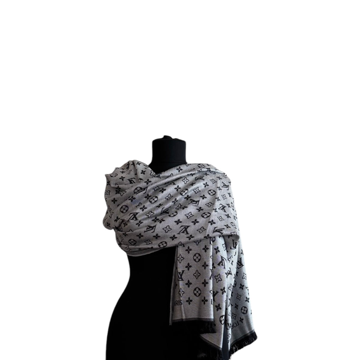 Cotton Shawl - Black & Grey
