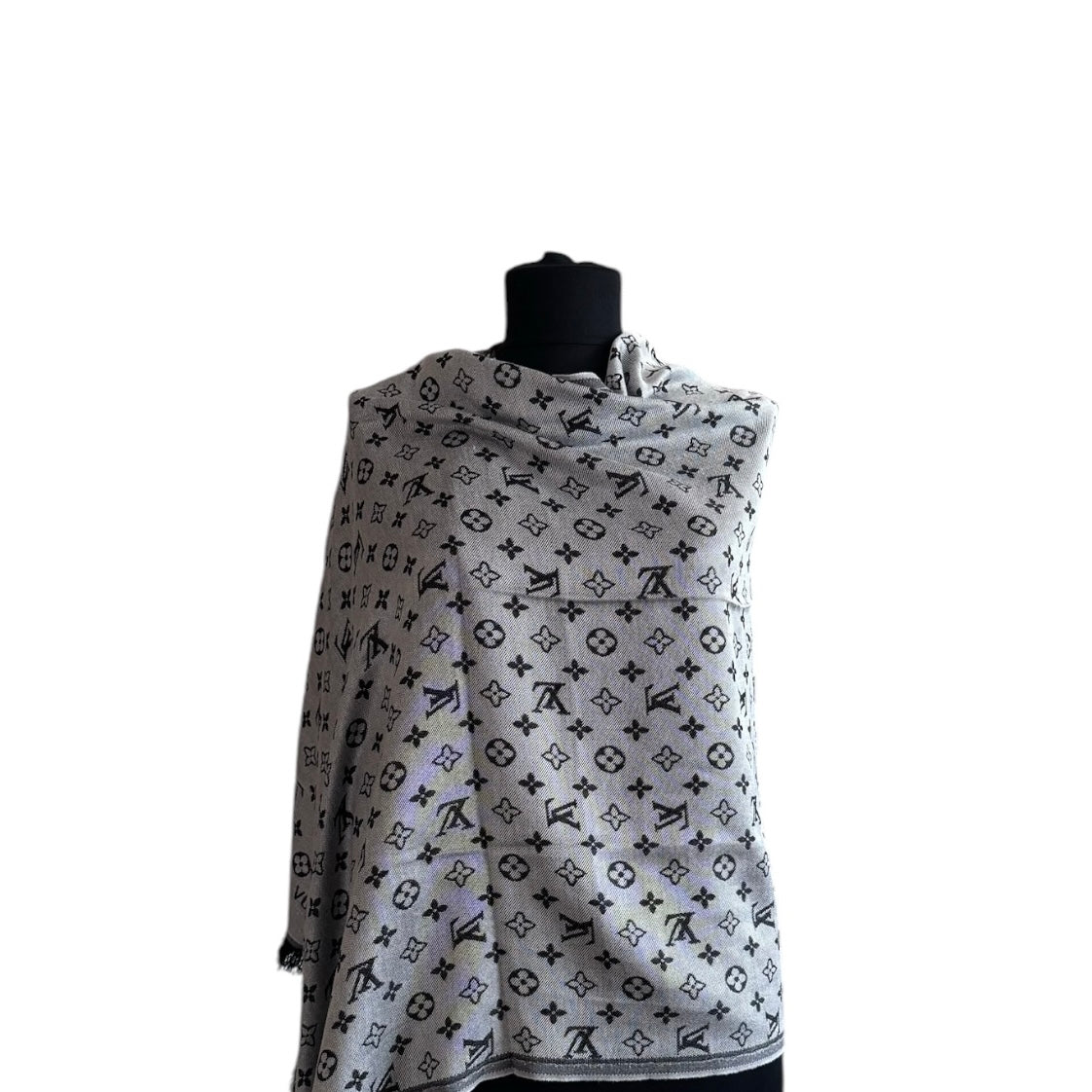 Cotton Shawl - Black & Grey