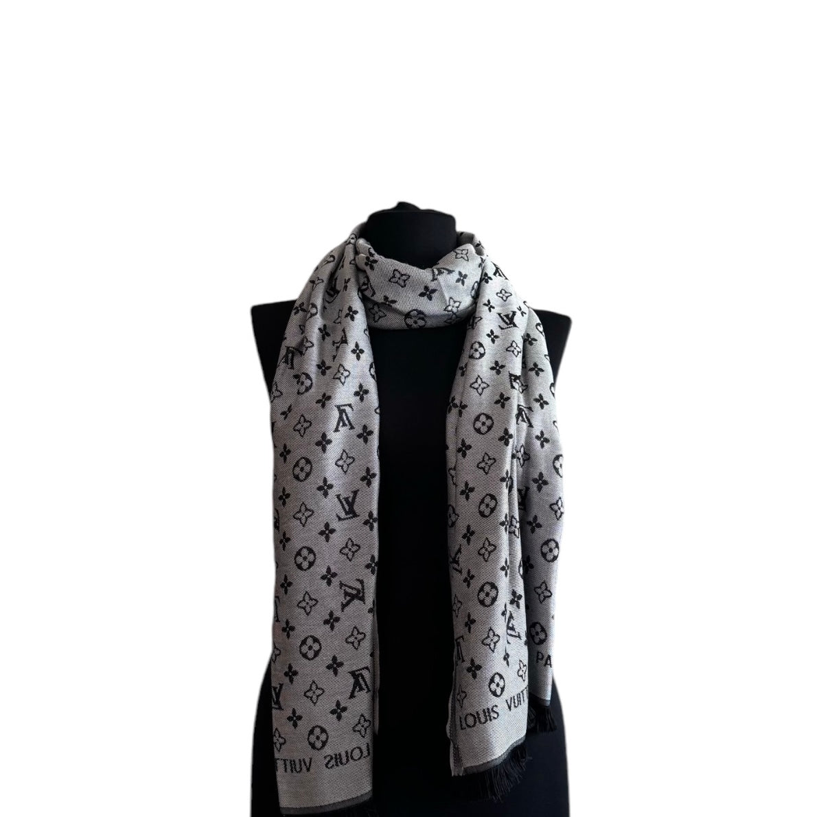 Cotton Shawl - Black & Grey