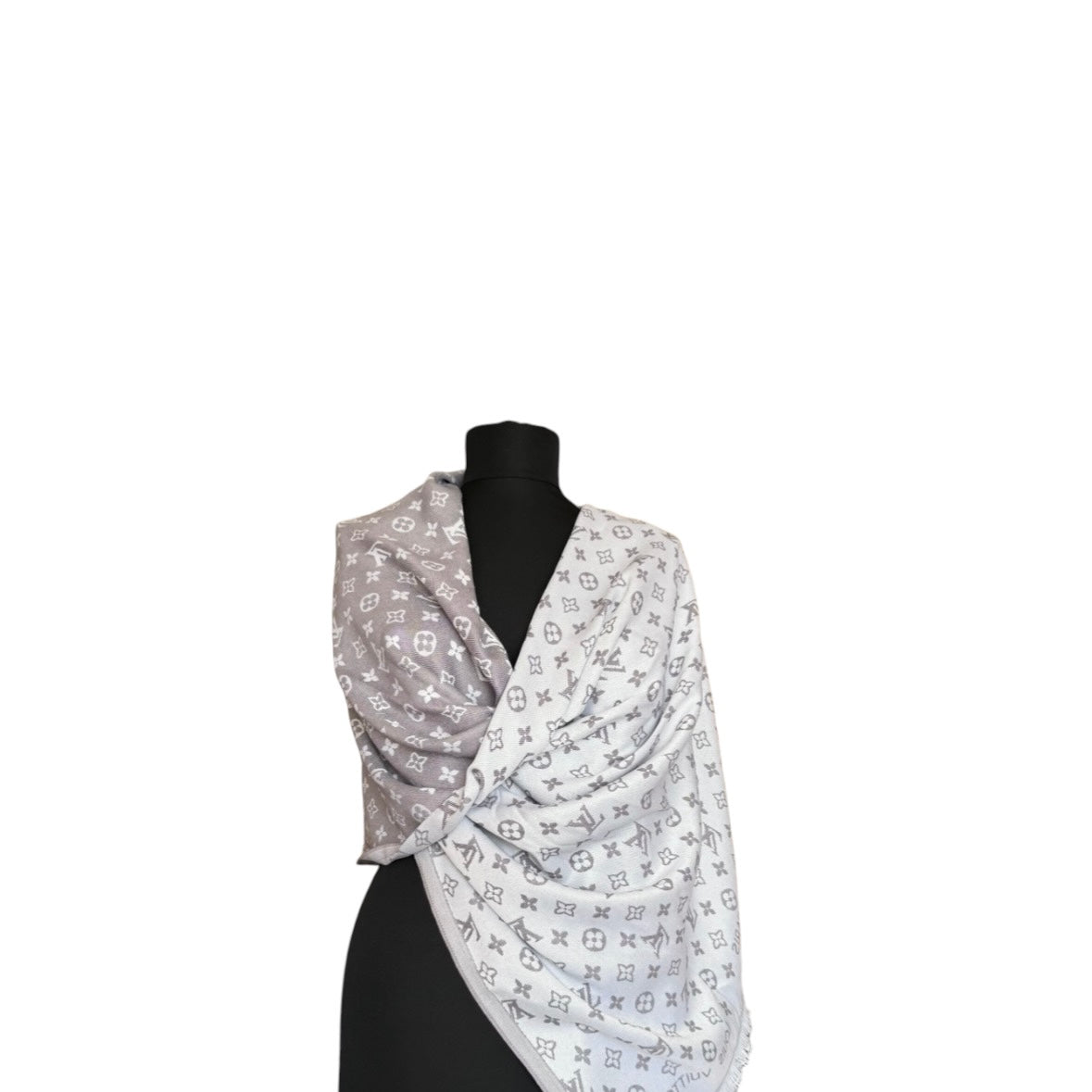 Cotton Shawl - Silver & Grey