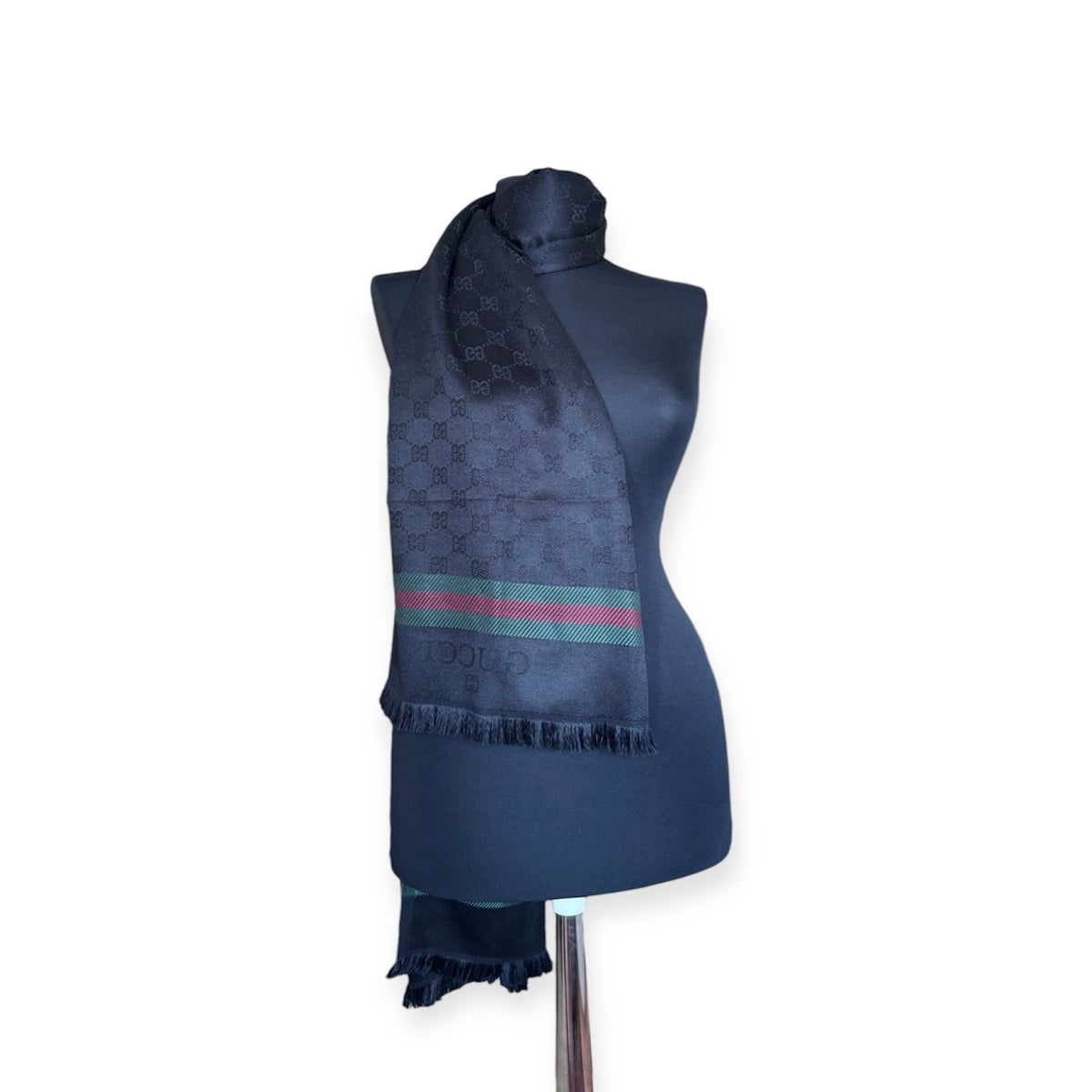 Cotton Shawl - Black & Black