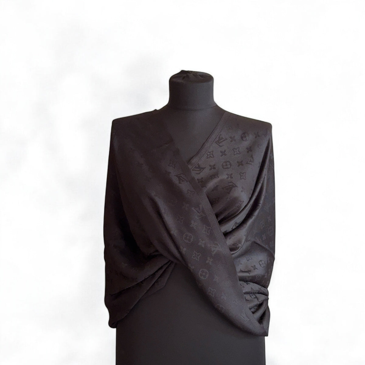 Cotton Shawl - Black & Black