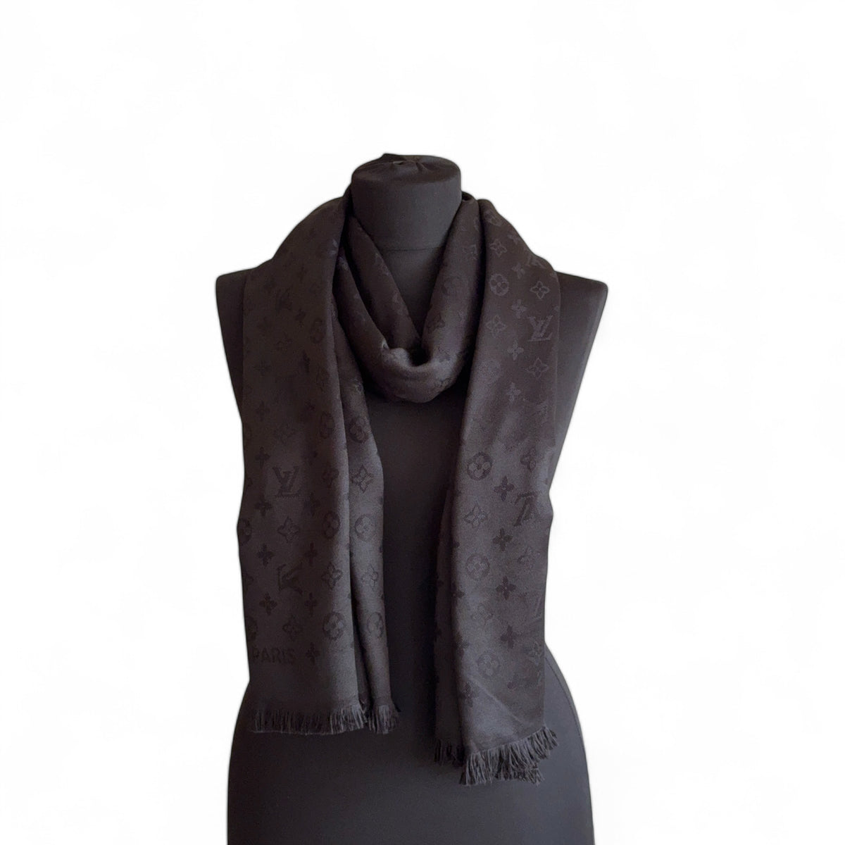 Cotton Shawl - Black & Black