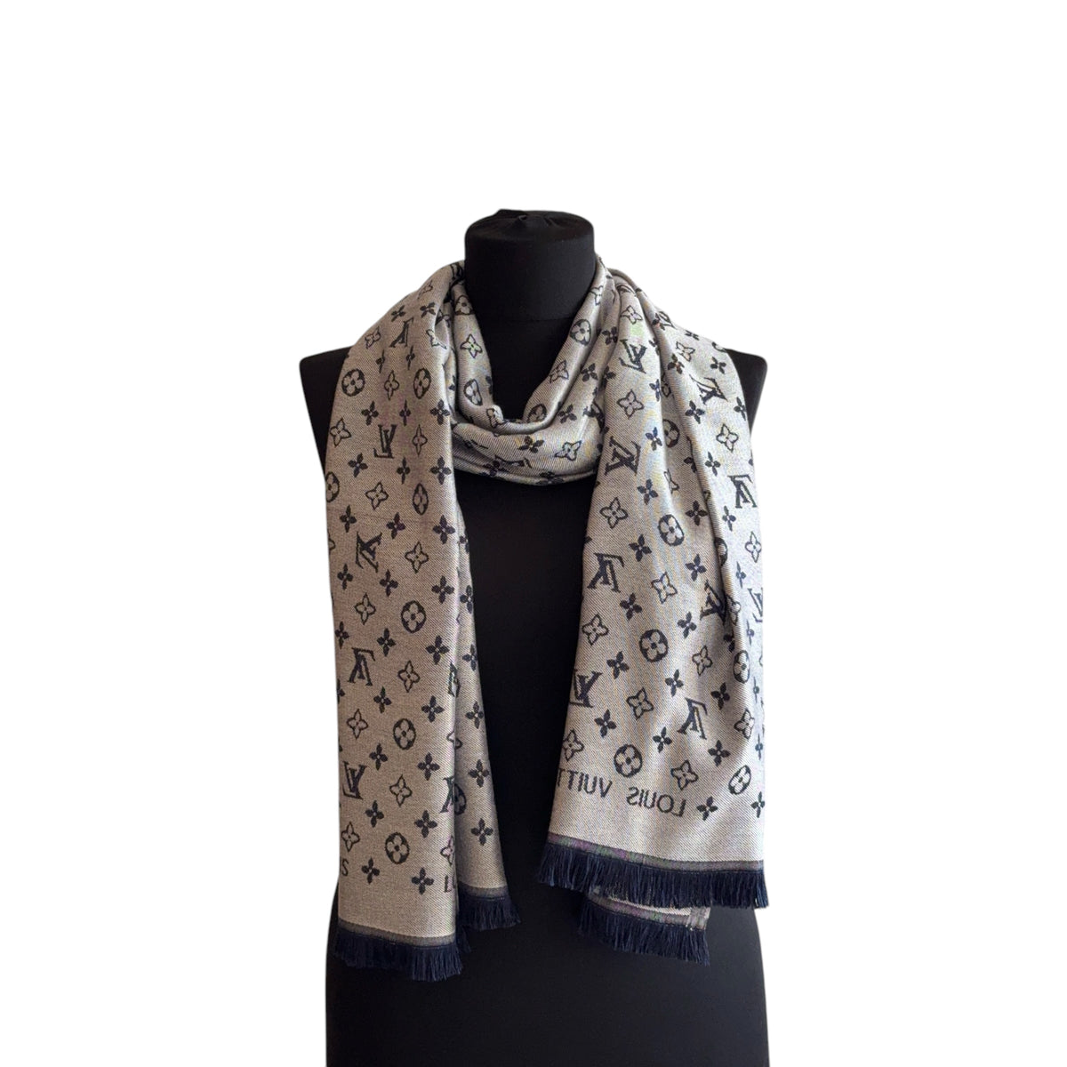Cotton Shawl - Blue & Grey