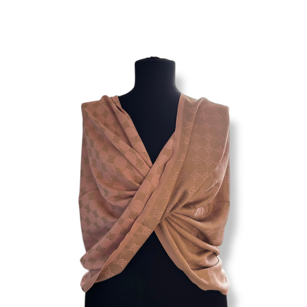 Cotton Shawl - Pink & Beige