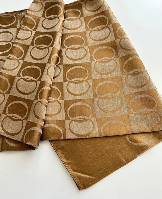 Cotton Shawl - Brown & Tan