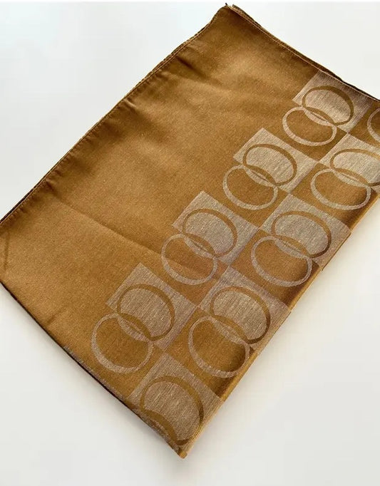 Cotton Shawl - Brown & Tan