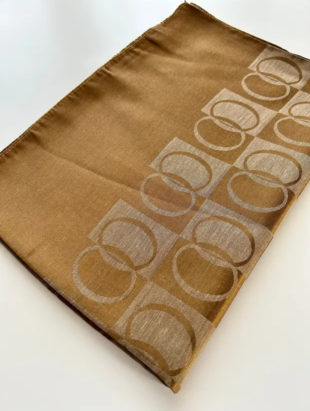 Cotton Shawl - Brown & Tan