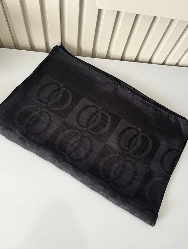 Cotton Shawl - Black & Grey
